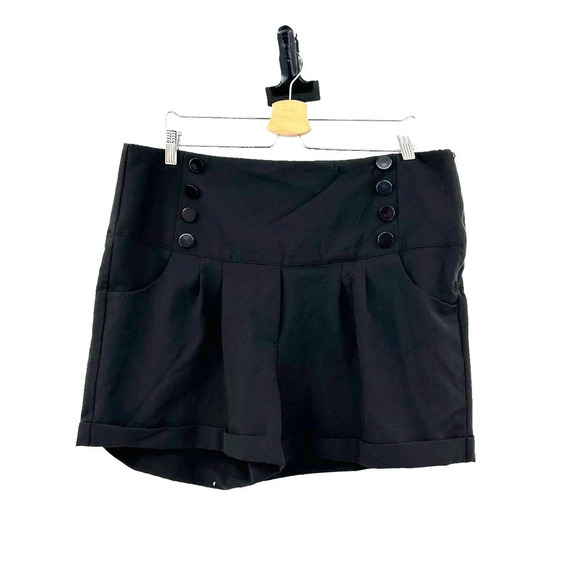 Tatyana Black High‎ Waisted Pin Me Up Shorts Plus Size 4XL - Picture 1 of 7